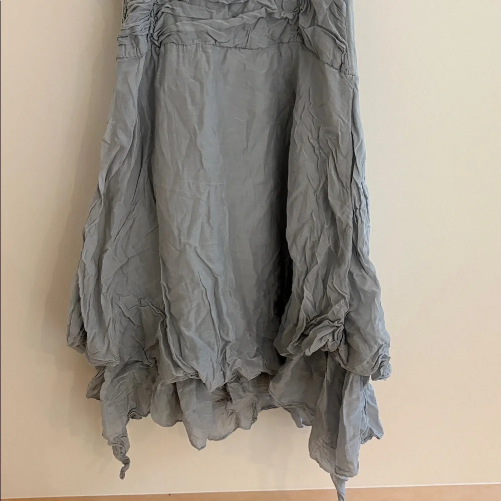 Italian-Made Whimsical Rouched Halter Dress - Picture 5 of 9